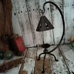 ヴィンテージ シャビー アイアン ハンギング シェード キャンドル スタンド