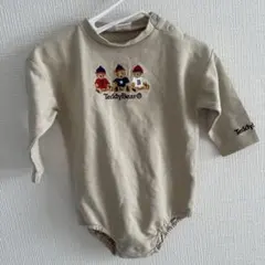 【TeddyBear】ベージュロンパース 80