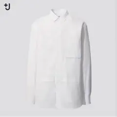 UNIQLOプラスJ スーピマコットンオーバーサイズシャツ　ホワイト　Mサイズ