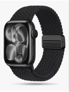 Apple Watch バンド ブラック ナイロン