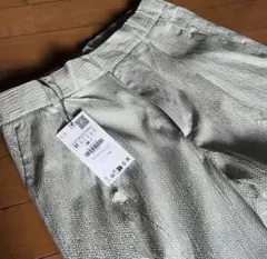 【新品】ZARA シアサッカーストレッチパンツ Mのサムネイル