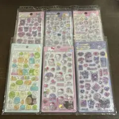 キャラクターキラキラシール 6枚セット　海外正規品