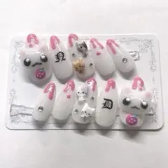 ♥ 地雷系 量産型 平成女児 y2k ネイルチップ 現品 ♥