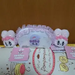 エスターバニー フリルポーチ プチフェイスマスコット 3点セット①