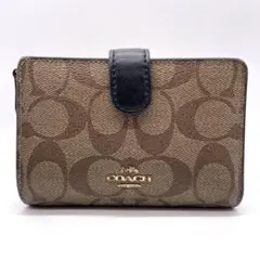 COACH コーチ 長財布 CJ884 シグネチャー ラウンドジップ ブラック