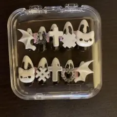 綾*様 ネイルチップ 量産型 地雷系 サブカル 平成女児 黒 ブラック 猫