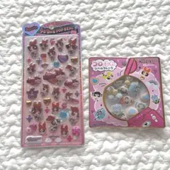 うるちゅるポップシール　コロふわシールフレーク　パワパフ　ブロッサム　2種セット