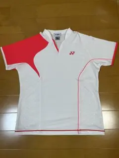 YONEX バドミントン ポロシャツ M ホワイト/ピンク