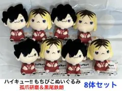 新品未使用 弧爪研磨＆黒尾鉄朗8体セット ハイキュー‼︎ もちぴこぬいぐるみ③