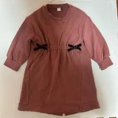 après les cours アプレレクール ピンクリボンワンピース 長袖