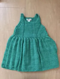 Misha & Puff ノースリーブ　ニットワンピース グリーン　4yのサムネイル