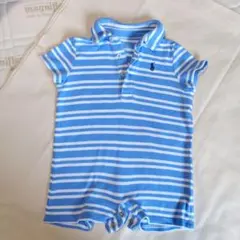 Ralph Lauren ストライプロンパース9M