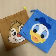 ディズニー 巾着袋 2枚セット チップ ドナルド