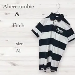 Abercrombie & Fitch ボーダーポロシャツ ゴルフM 綿100%のサムネイル