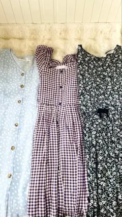 ZARA 134㎝　H&M140㎝　 女の子夏ワンピース3点まとめ売り