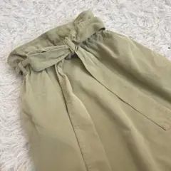 【bulle de SAVON】オリーブグリーン コットン フレアスカート