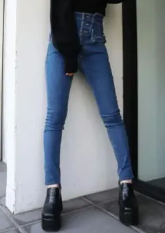 EMODA カーブフィットハイウエストパギンス デニム サイズ2 美脚