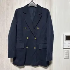 GUネイビー ダブルブレスト テーラードジャケットM美品