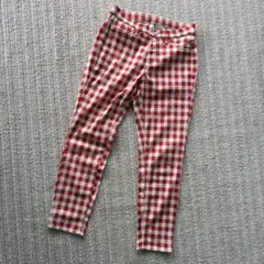 ユニクロUNIQLO ギンガムチェック ストレッチクロップドパンツ Sサイズ美品