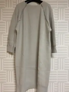 美品/レリアン/ラグラン袖ロングニットワンピース