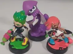 中古 amiibo splatoon2 ボーイ＆ガール＆イカ3体セット