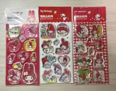 3点セットマイメロディ シール 韓国限定　ウォーターステッカー 新品未使用