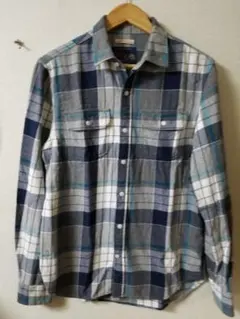美。OLD NAVY Vintage長袖コットンネルチェックシャツ