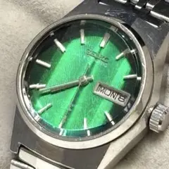 稼働　SEIKO　 自動巻き時計 　グリーン文字盤　2206-0720　オートマ