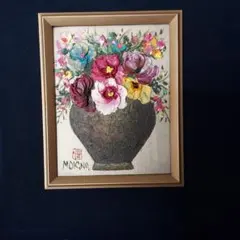 花のハーモニー】◾️油彩画 FOサイズ◾️兼田美佐子 原画 本物 額