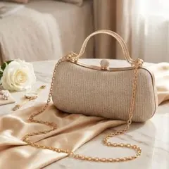 パーティバッグ ゴールド 結婚式 入学式 謝恩会 ショルダー クラッチ 卒業式