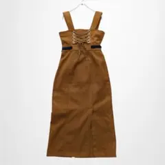 レディアゼル ジャンスカ ロングワンピース レースアップ 前後スリット