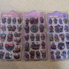 LABUBU ラブブ　うるちゅる　ぷくぷくシール ボンボンドロップシール　3枚