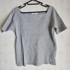 LOWRYS FARM　スクエアネック　リブ　カットソー