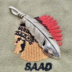 美品　SAAD サンシンボルフェザー　約55mm シルバー925のサムネイル