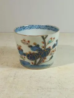 古伊万里 染付 赤絵 金彩 蕎麦猪口 鶴 松 古伊万里 染付 赤絵 金彩 蕎麦猪口 鶴 松 - メルカリ