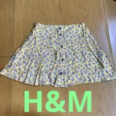 H&M DIVIDED 花柄 ミニスカート イエローのサムネイル