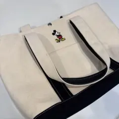 ミッキーマウス刺繍トートバッグ