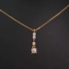 【美品】スワロフスキー ネックレス ゴールドカラー