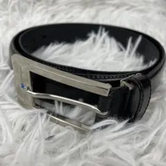 ベルト　シルバー金具　メンズ　ブラック