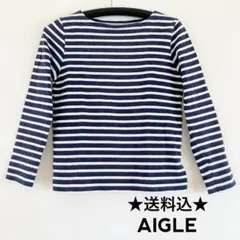 AIGLE エーグル レディースボーダーカットソー ロングTシャツ