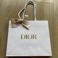 美品 ディオール　ホリデー限定　ショッパー紙袋　大　リボン付