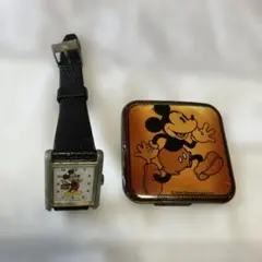 アンティーク ミッキーマウスの時計とバックル