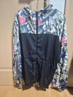 フラワーパターン フード付きマウンテンパーカー