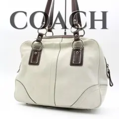 COACH コーチ トートバッグ レザー ホワイト A4 肩掛けY2K 白