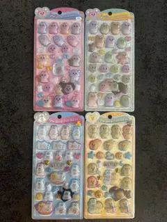 正規品 おぱんちゅうさぎ んぽちゃむうるちゅるシール　4枚入り