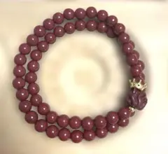 赤い二重巻きブレスレット 王冠付き　狐