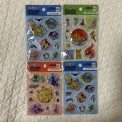 【ポケモン】4種セットウォーターシール ポケモンシール 韓国限定