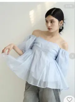 LILY BROWN 3wayシアージャガードペプラムブラウス 【完売品】のサムネイル