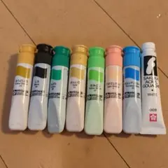 サクラクレパス マット水彩 アクリルガッシュ 絵の具 8本セット