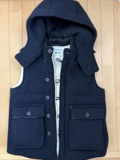 【古着】EEL Products エレベスト ダウンベスト ネイビー Mサイズのサムネイル